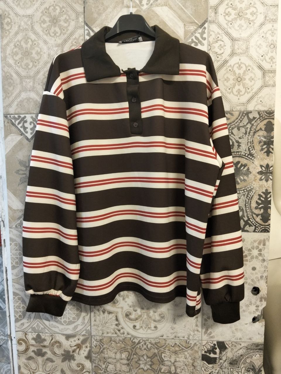 felpa polo a righe - Dverso Fashion
