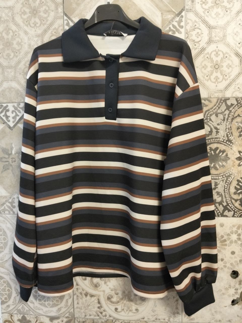 felpa polo a righe - Dverso Fashion