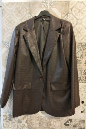Giacca Blazer over leather - Dverso Fashion