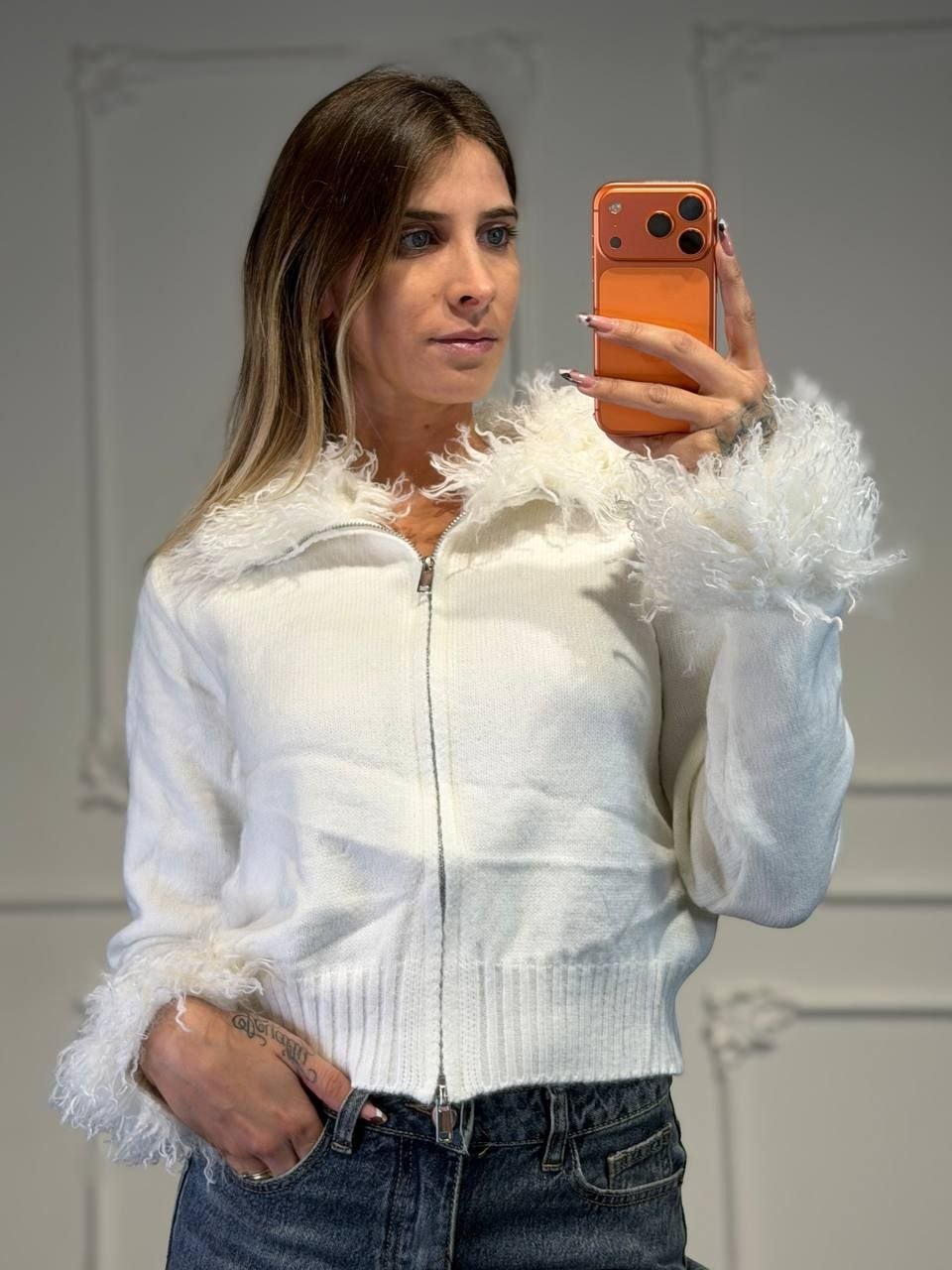 giacchetto con pelliccia Amanda - Dverso Fashion