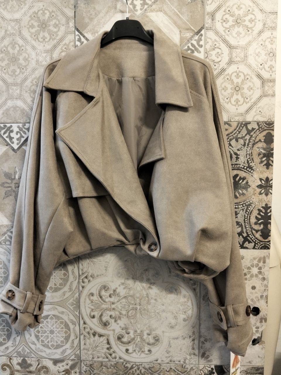 giacchetto cropped scamosciato - Dverso Fashion