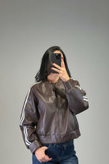 giacchetto sportivo in pelle - Dverso Fashion