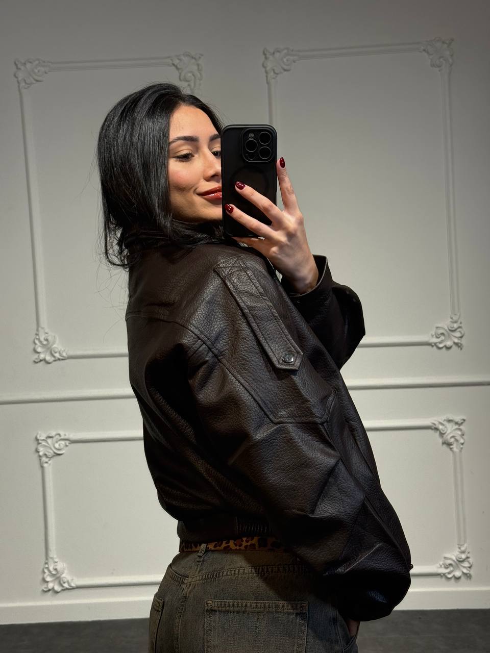 Giachetto pelle over - Dverso Fashion