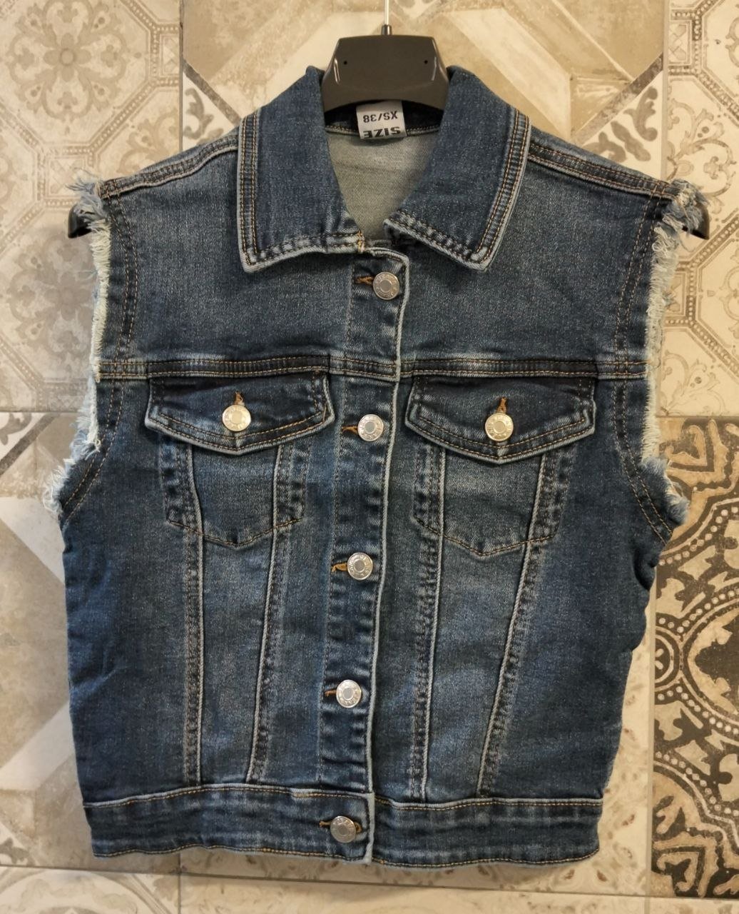 gilet di jeans con bottoni - Dverso Fashion