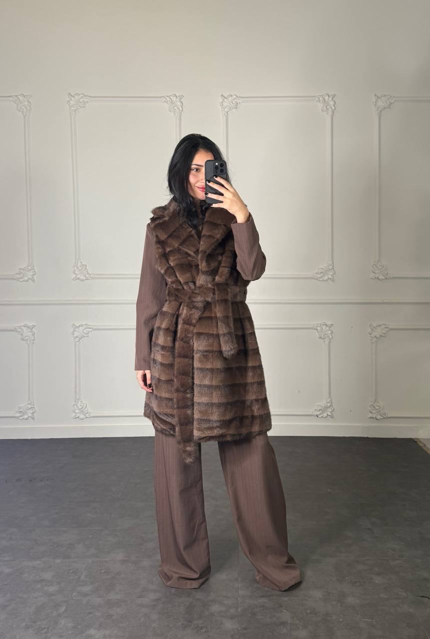 GILET PELLICCIA LUNGO - Dverso Fashion