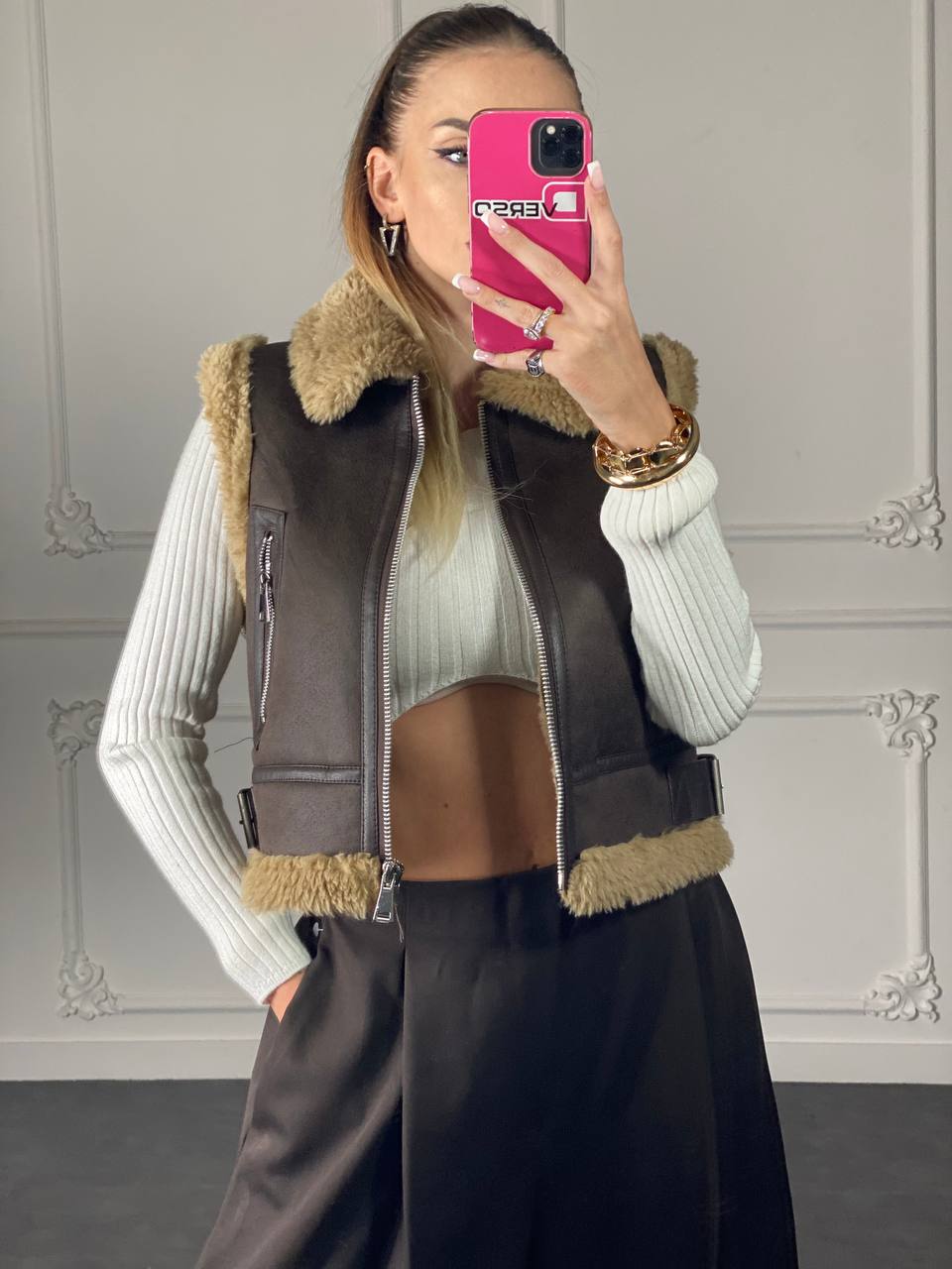Gilet Shearling - Dverso Fashion