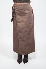 Gonna con spacco scamosciata - Dverso Fashion