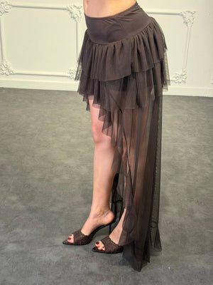 gonna corta avanti lunga dietro - Dverso Fashion