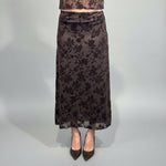 Gonna midi con decorazione floreale - Dverso Fashion