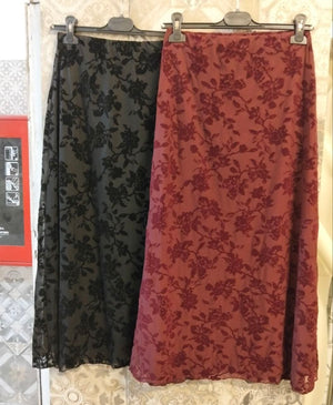 Gonna midi con decorazione floreale - Dverso Fashion