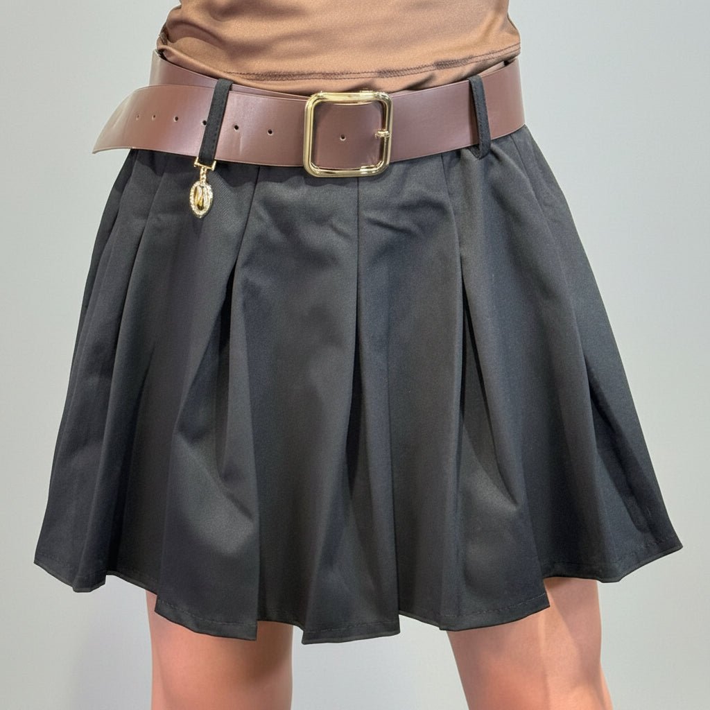 gonna pantaloncino con dettaglio gioiello - Dverso Fashion