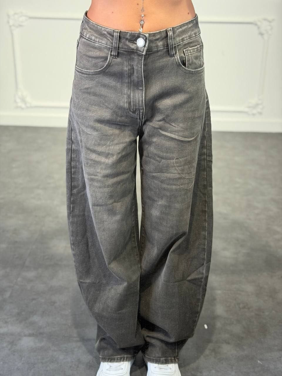 jeans baloon grey - Dverso Fashion