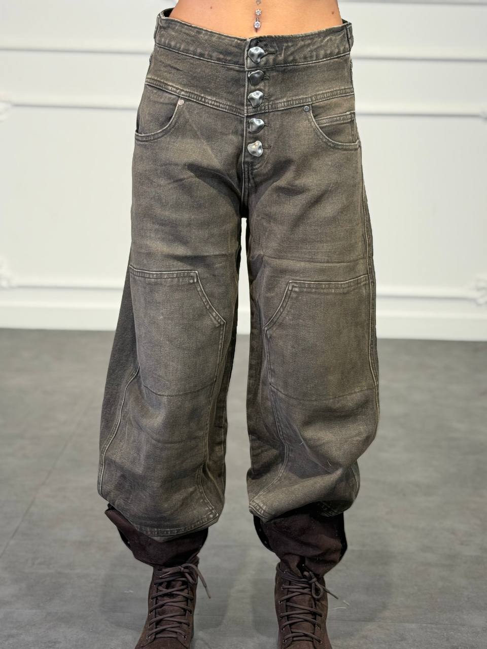 jeans bottoncino - Dverso Fashion