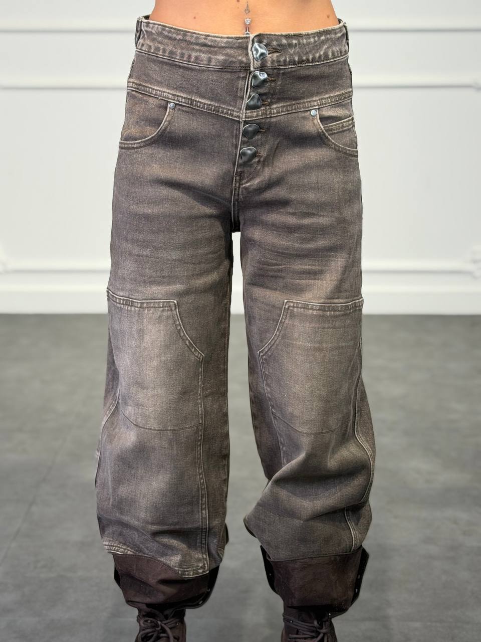 jeans bottoncino - Dverso Fashion