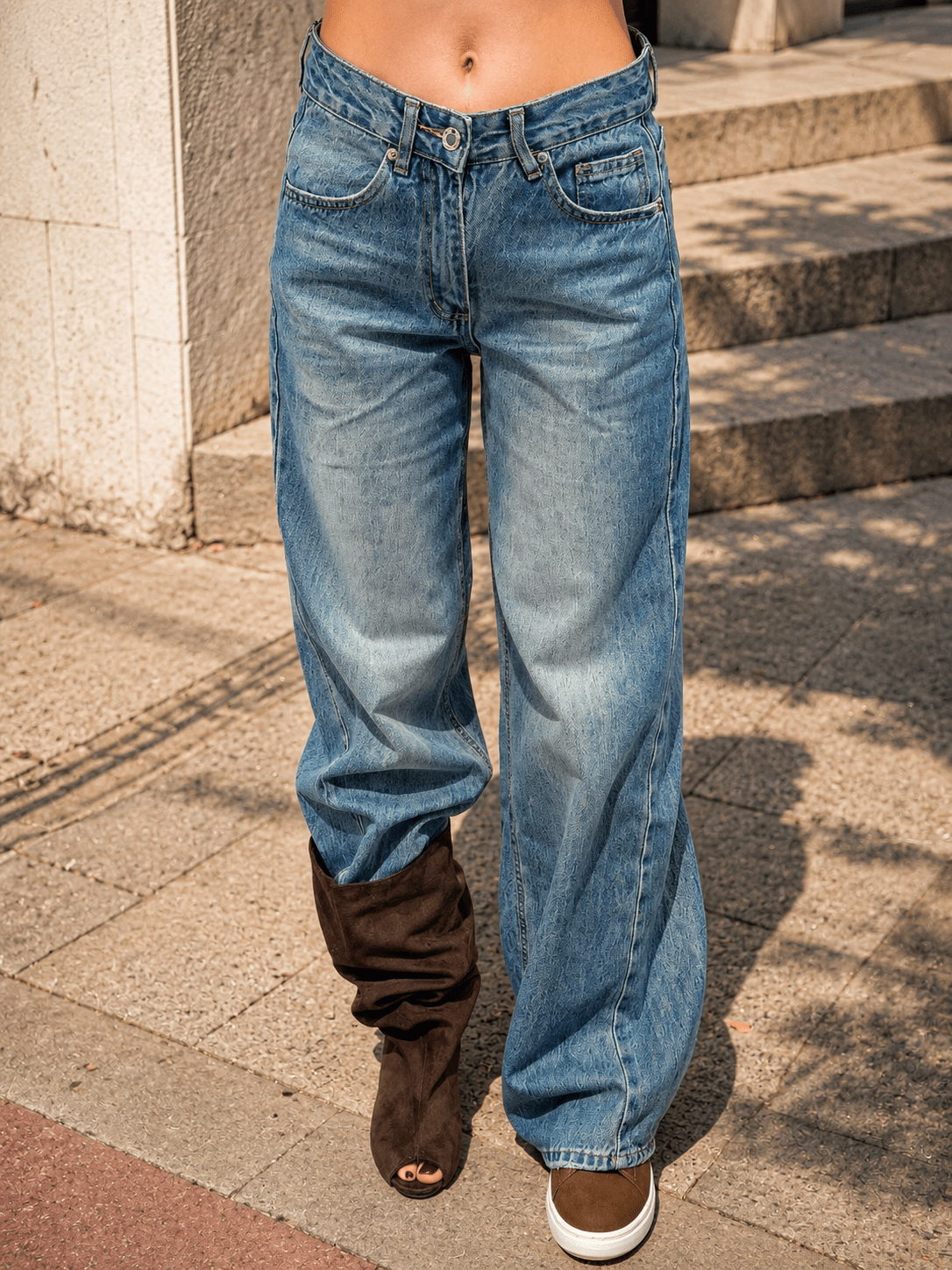 jeans camel - Dverso Fashion