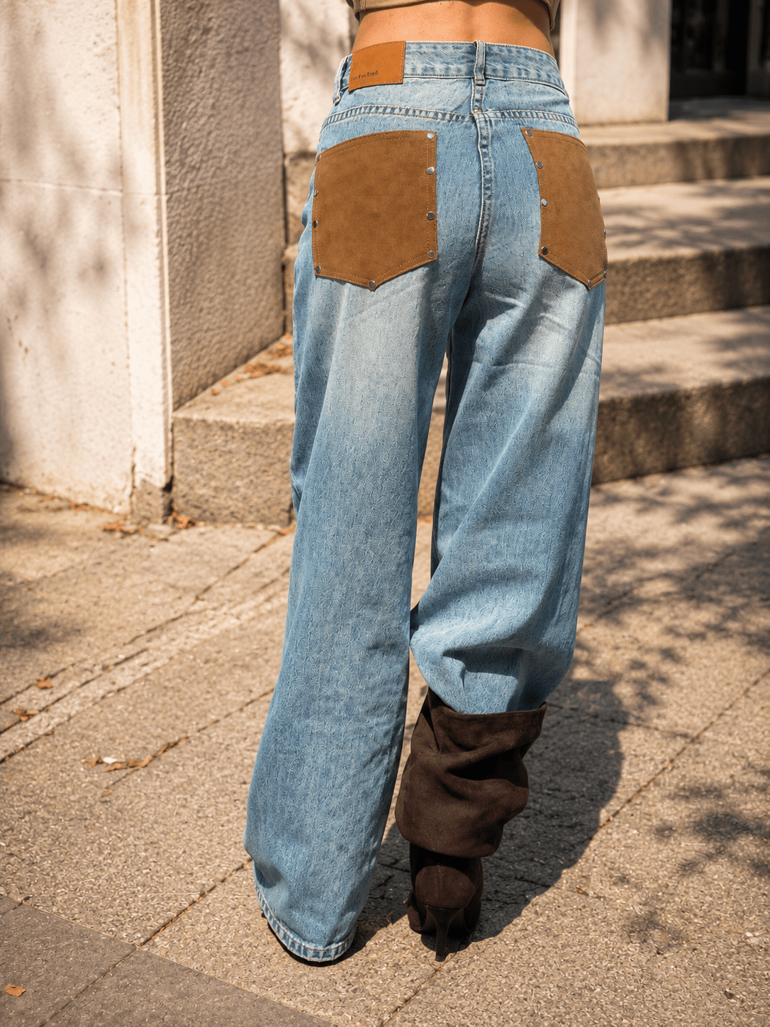 jeans camel - Dverso Fashion