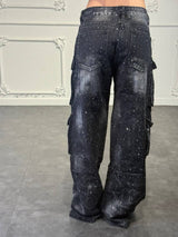 jeans cargo glitter - Dverso Fashion