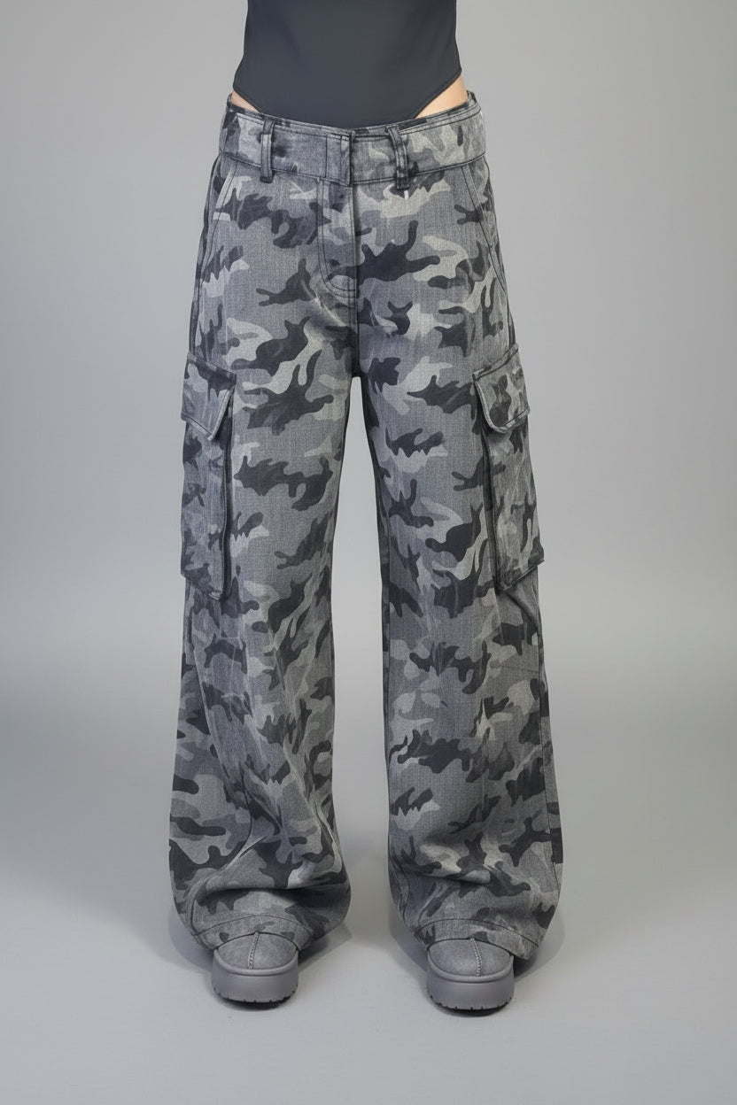 jeans cargo mimetico - Dverso Fashion