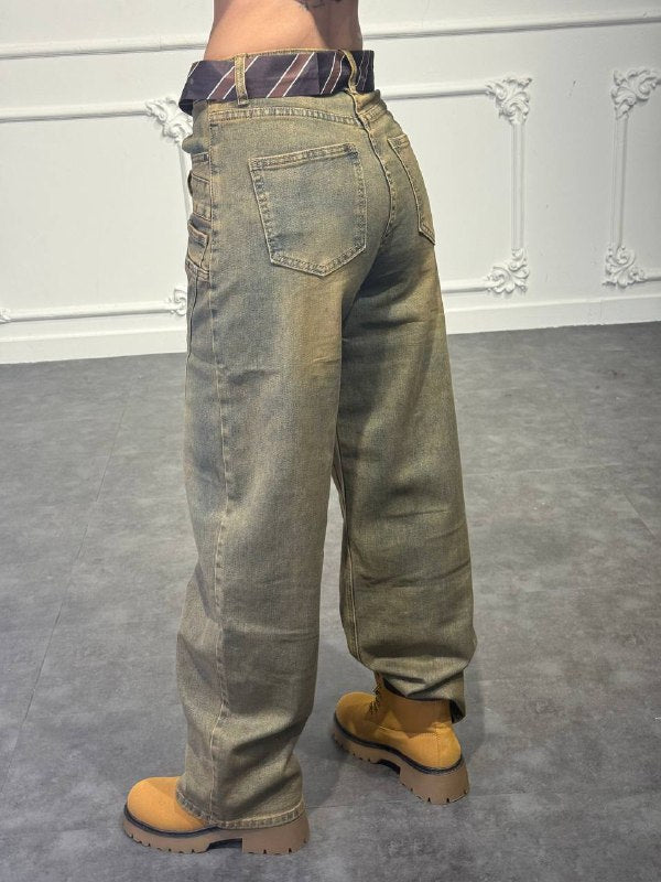 Jeans con Cravatta - Dverso Fashion