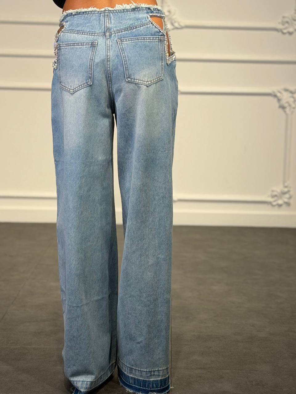 jeans cut glam - Dverso Fashion