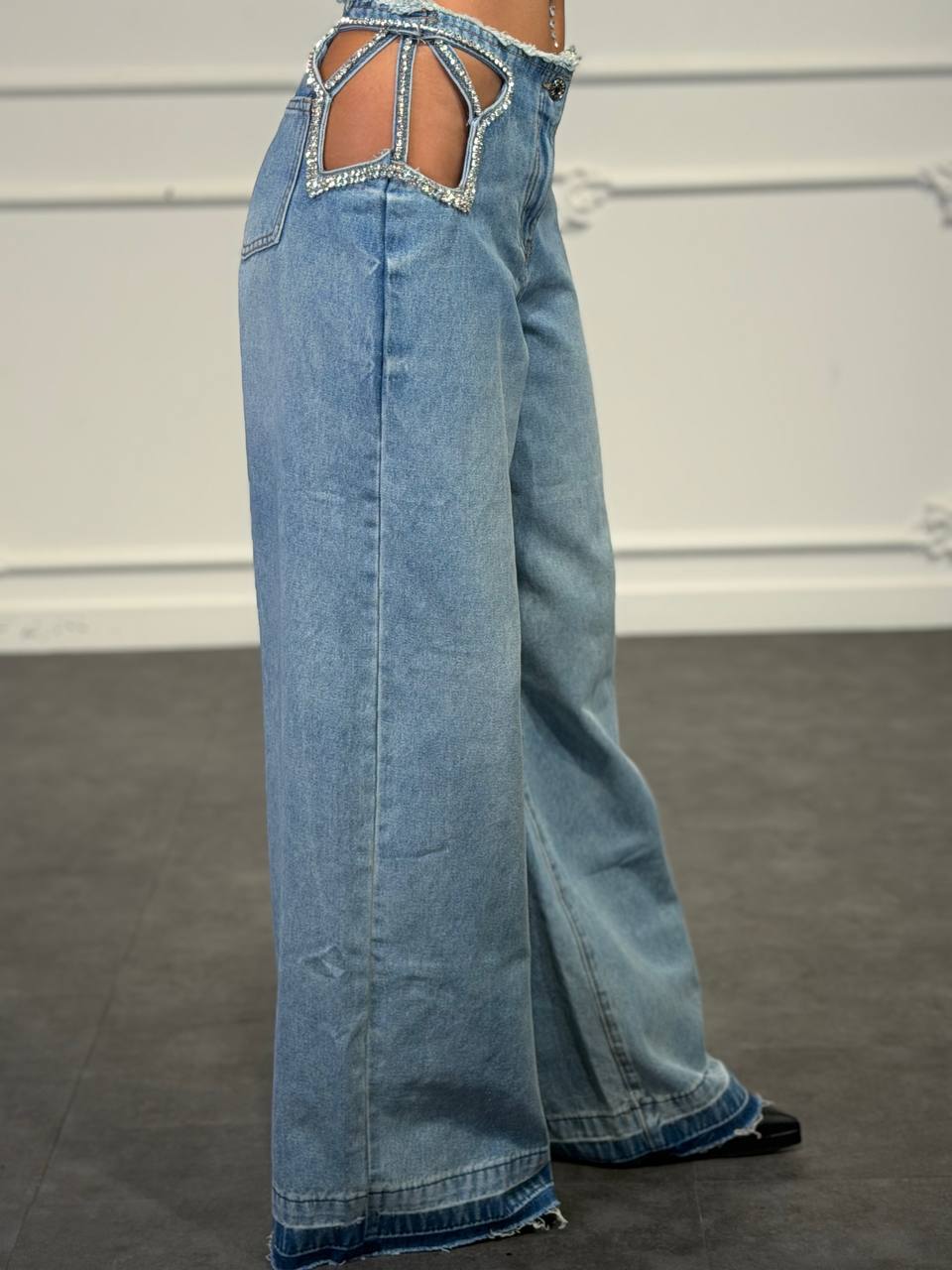 jeans cut glam - Dverso Fashion