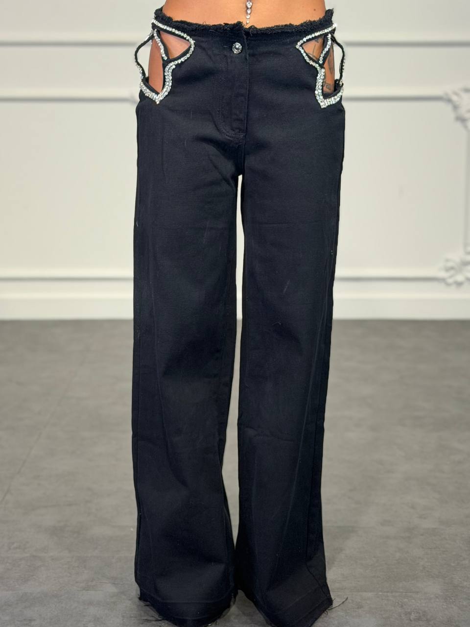 jeans cut glam - Dverso Fashion