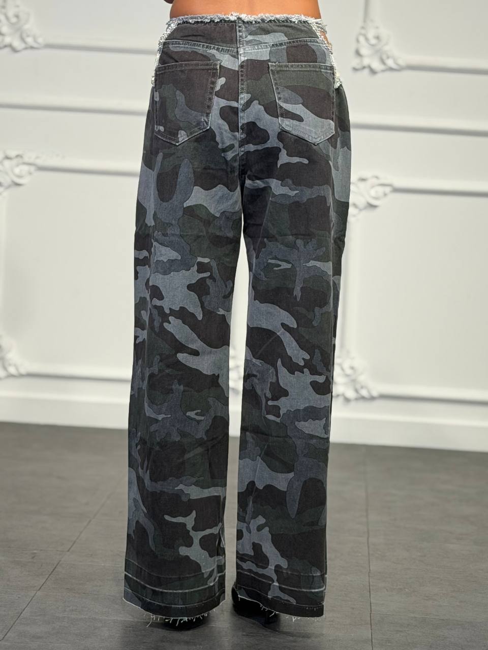 jeans cut mimetico - Dverso Fashion