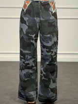 jeans cut mimetico - Dverso Fashion