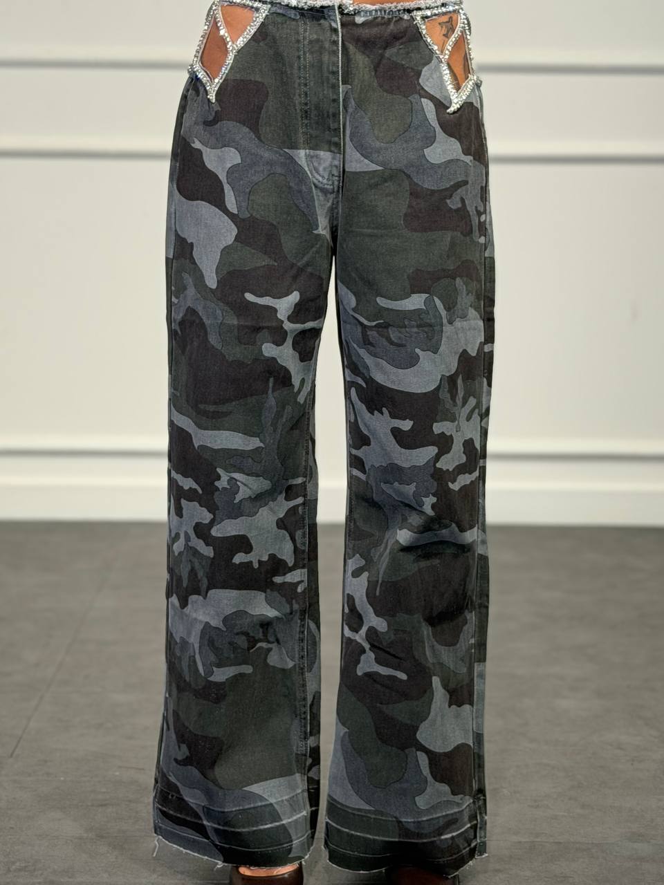 jeans cut mimetico - Dverso Fashion