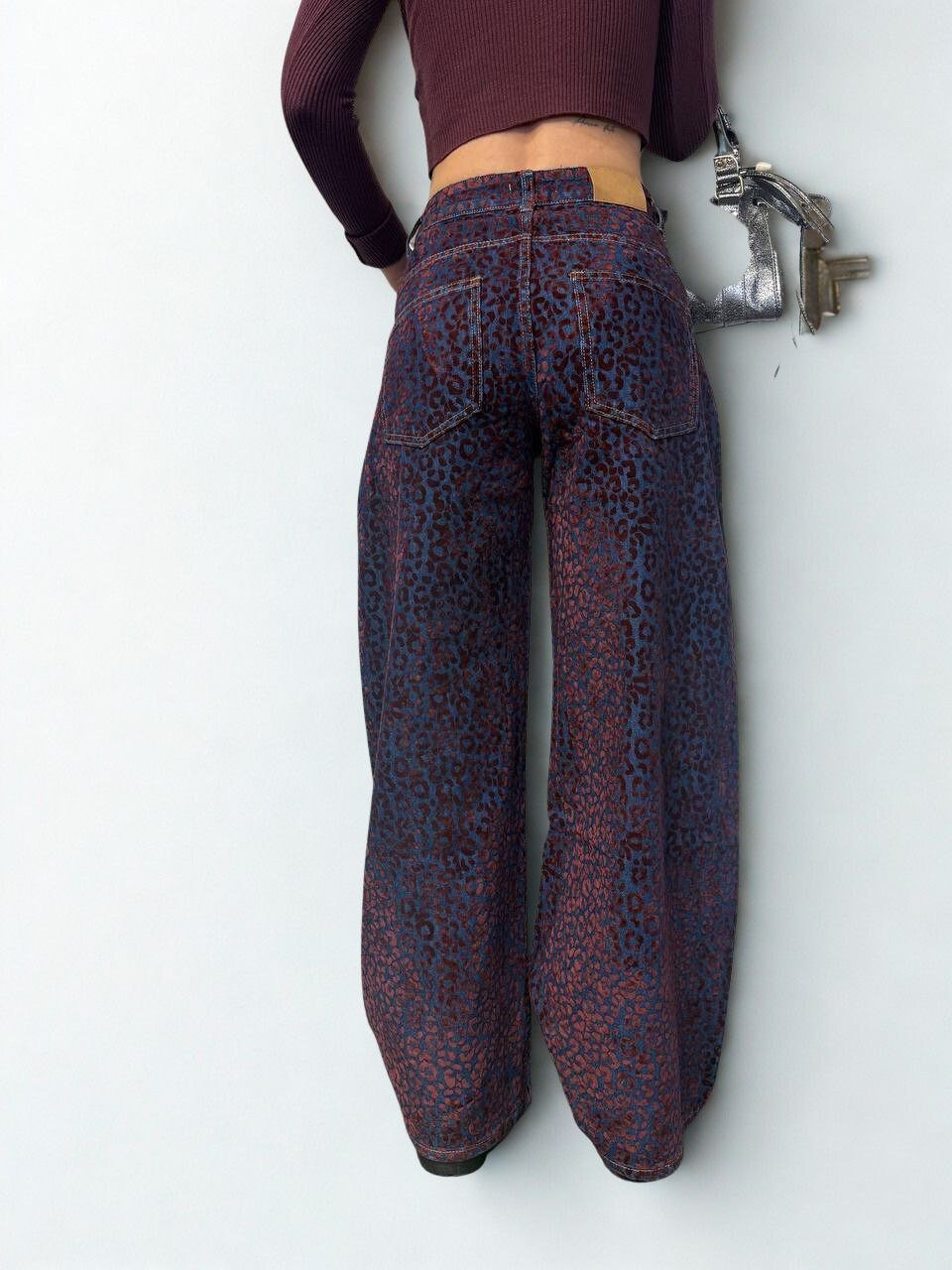Jeans metallic leopard - Dverso Fashion