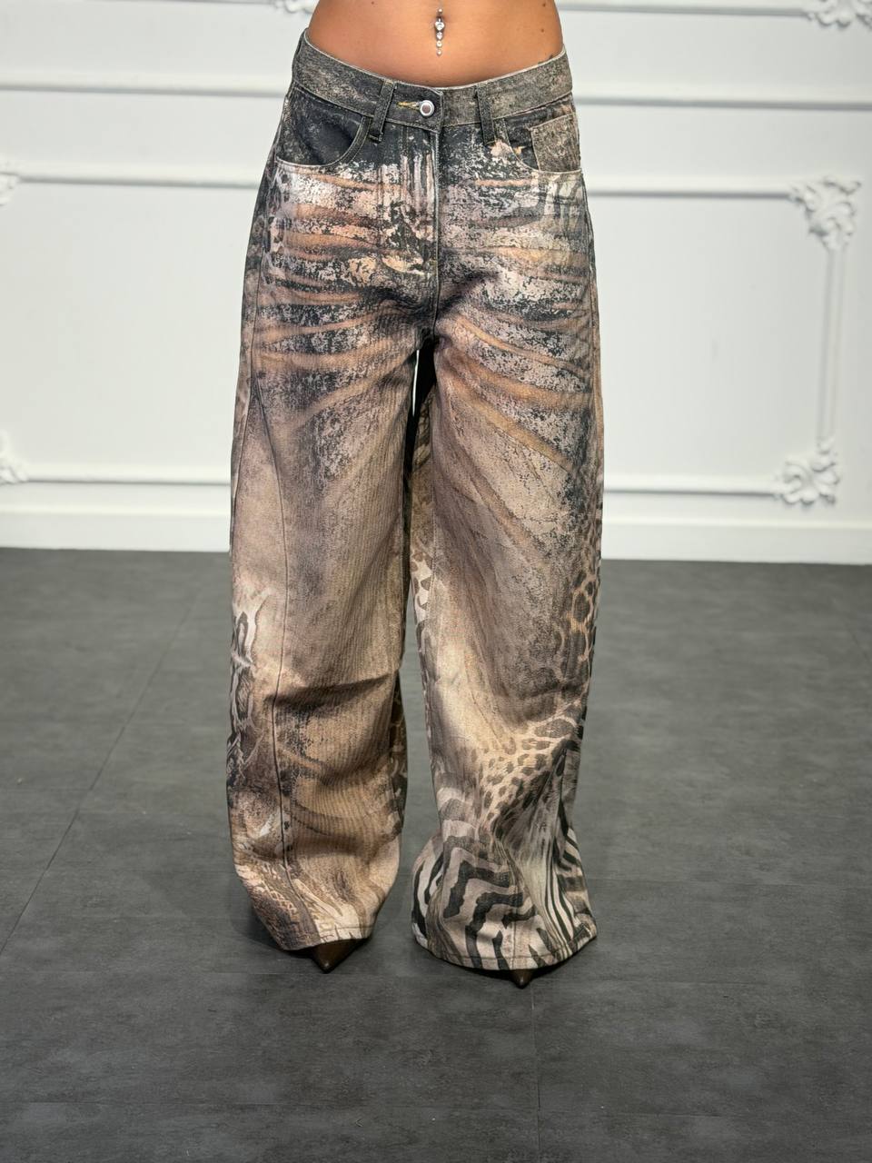 jeans safari leo - Dverso Fashion