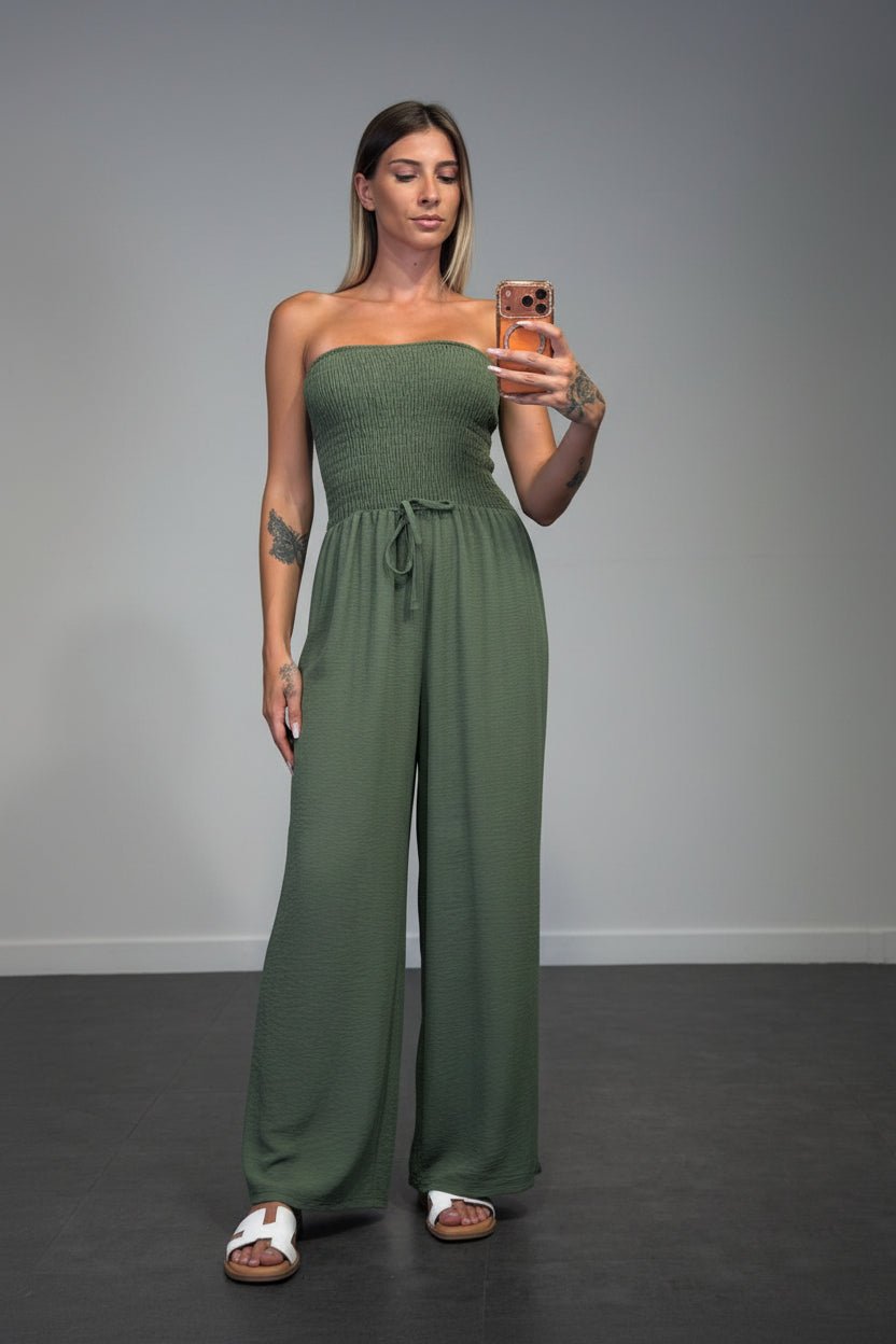 jumpsuit carmelina con top elastico - Dverso Fashion