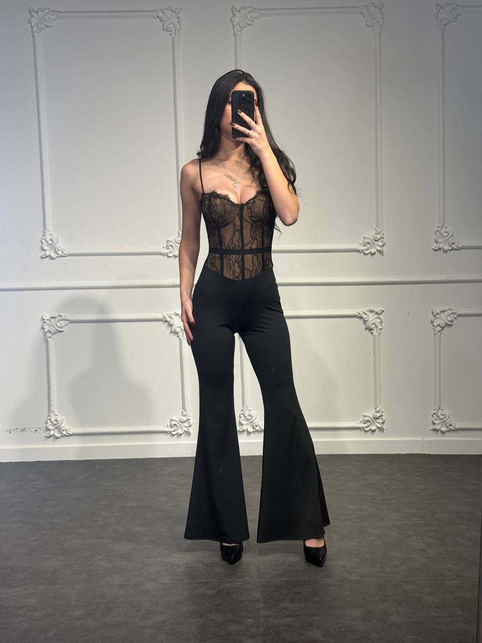 JUMPSUIT CORPETTO NUDE - Dverso Fashion