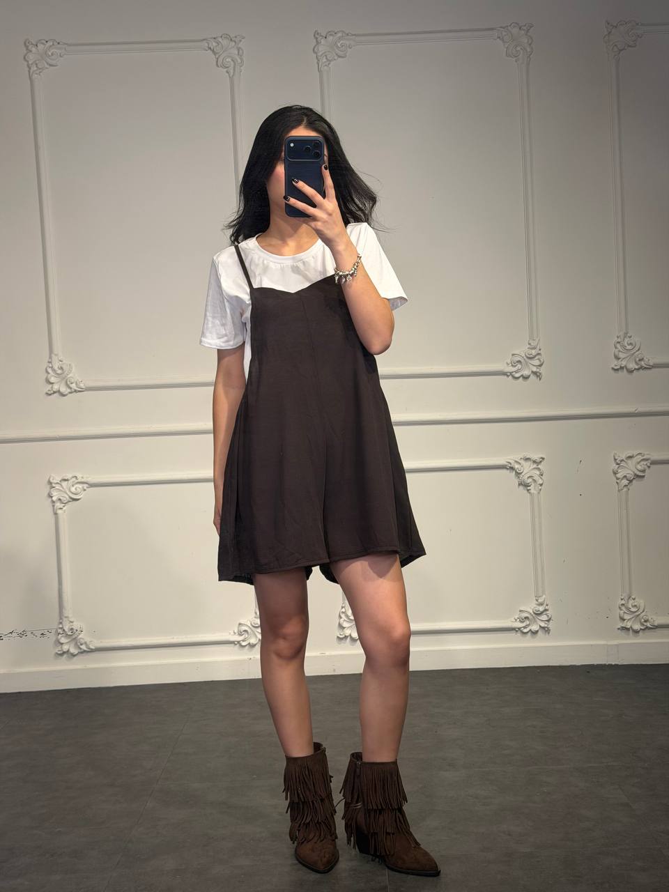 jumpsuit corta con maglia - Dverso Fashion