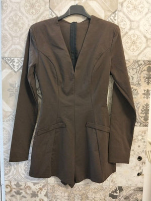 jumpsuit geometrica maniche lunghe - Dverso Fashion