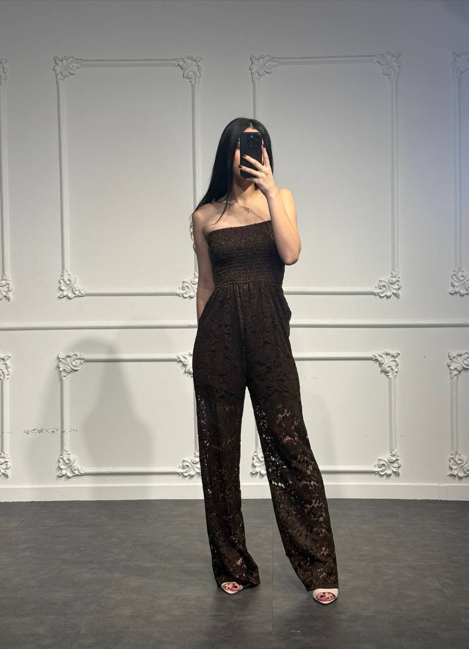 jumpsuit i pizzo - Dverso Fashion