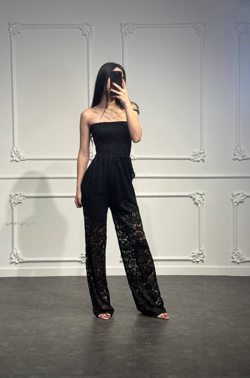 jumpsuit i pizzo - Dverso Fashion