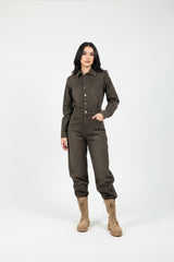 jumpsuit jeans lunga - Dverso Fashion