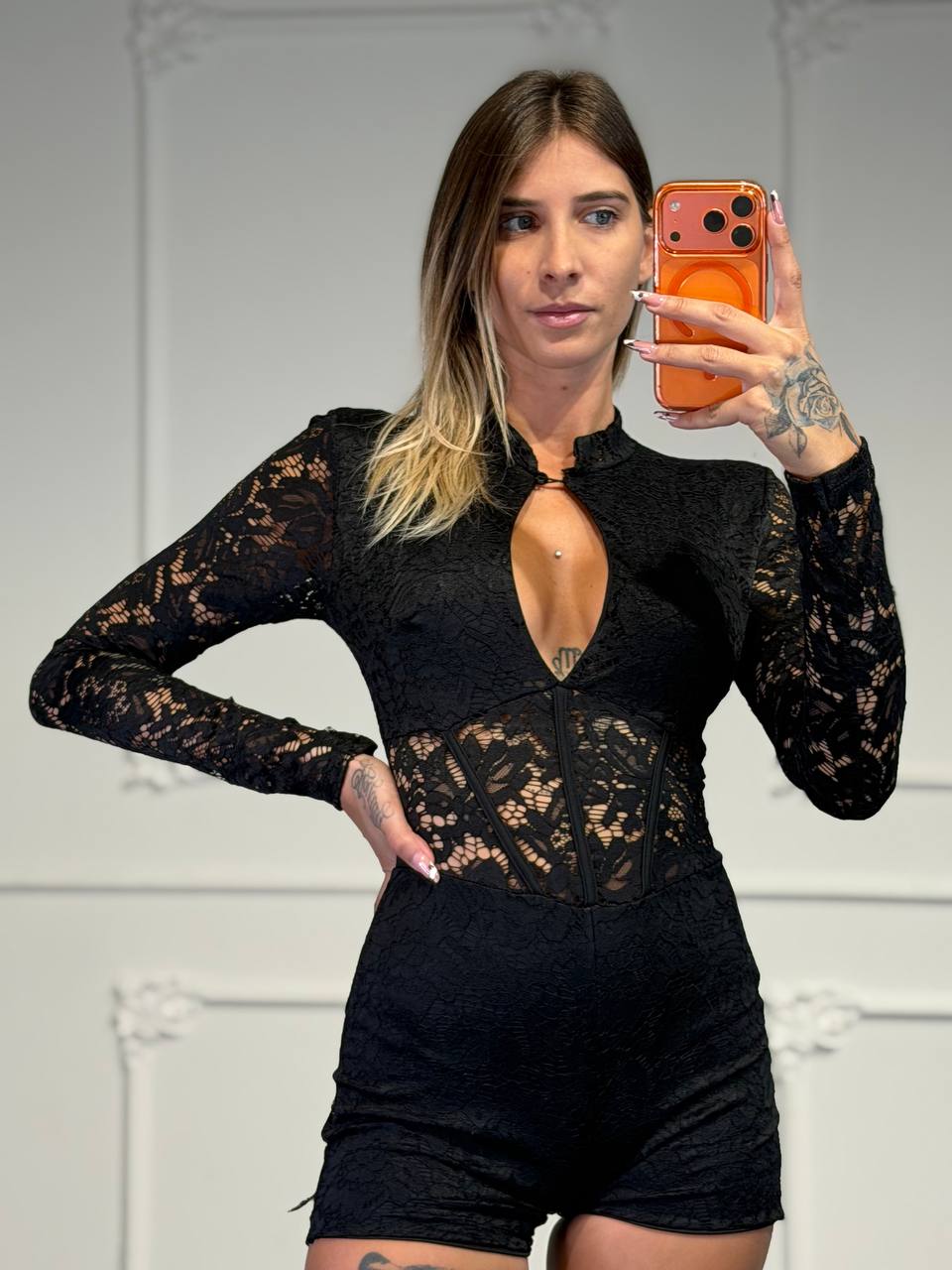 jumpsuit lingerie a goccia - Dverso Fashion