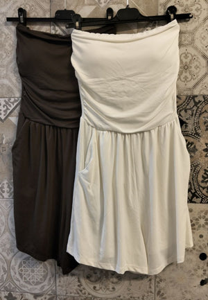jumpsuit ludmilla a fascia in licra - Dverso Fashion