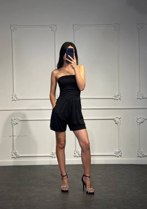 jumpsuit ludmilla a fascia in licra - Dverso Fashion