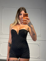 jumpsuit strass in licra - Dverso Fashion