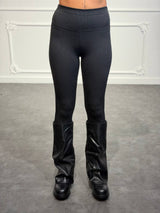 Leggings a costine con vita alta sagomata e linea aderente - Dverso Fashion