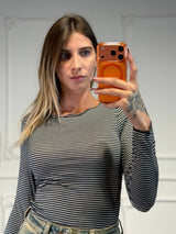 maglia a righe piccole - Dverso Fashion