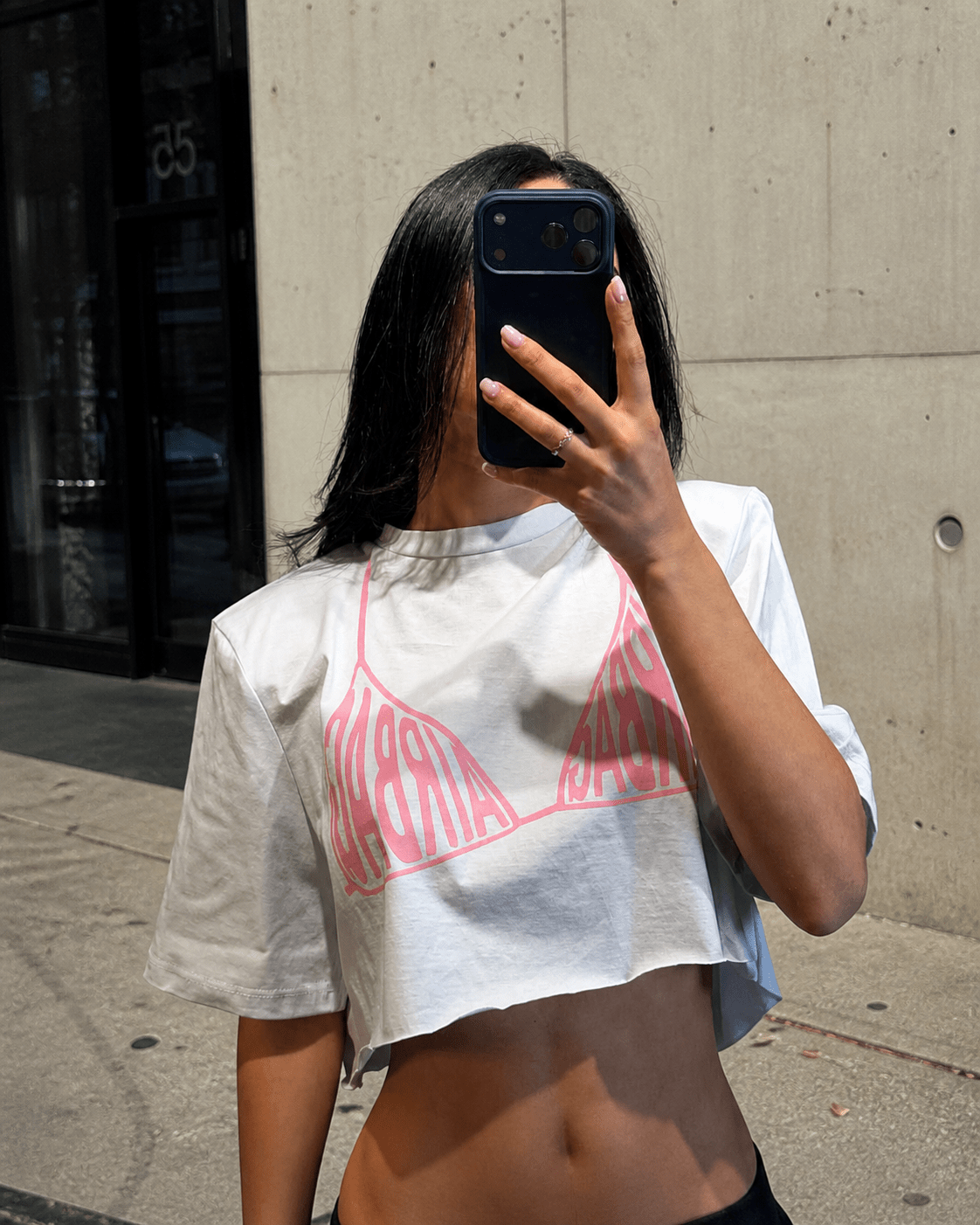 maglia air bag crop - Dverso Fashion