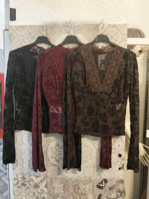 maglia bloom manica a campana - Dverso Fashion