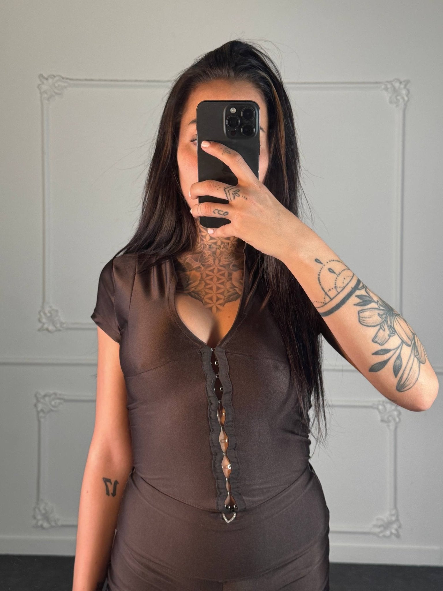 maglia china lucida - Dverso Fashion