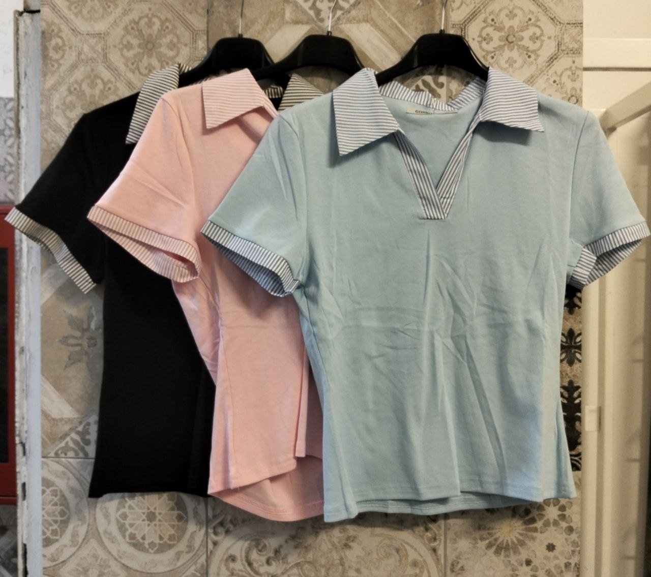 maglia colletto - Dverso Fashion