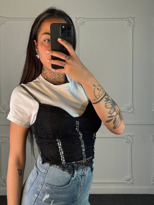 maglia con corpetto - Dverso Fashion