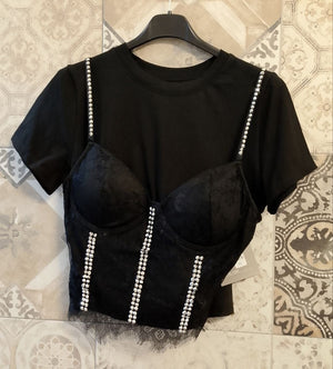 maglia con corpetto - Dverso Fashion